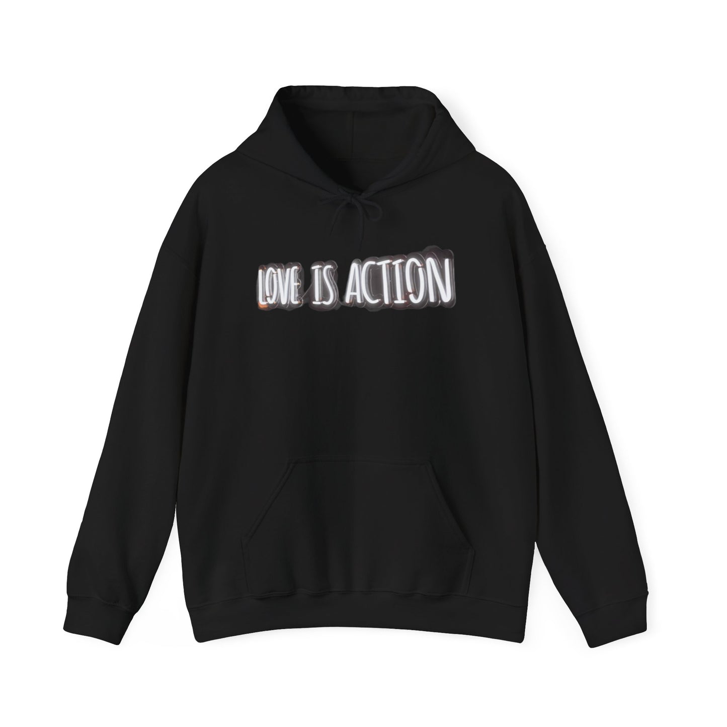 Unisex Hooded Sweatshirt "love is action"