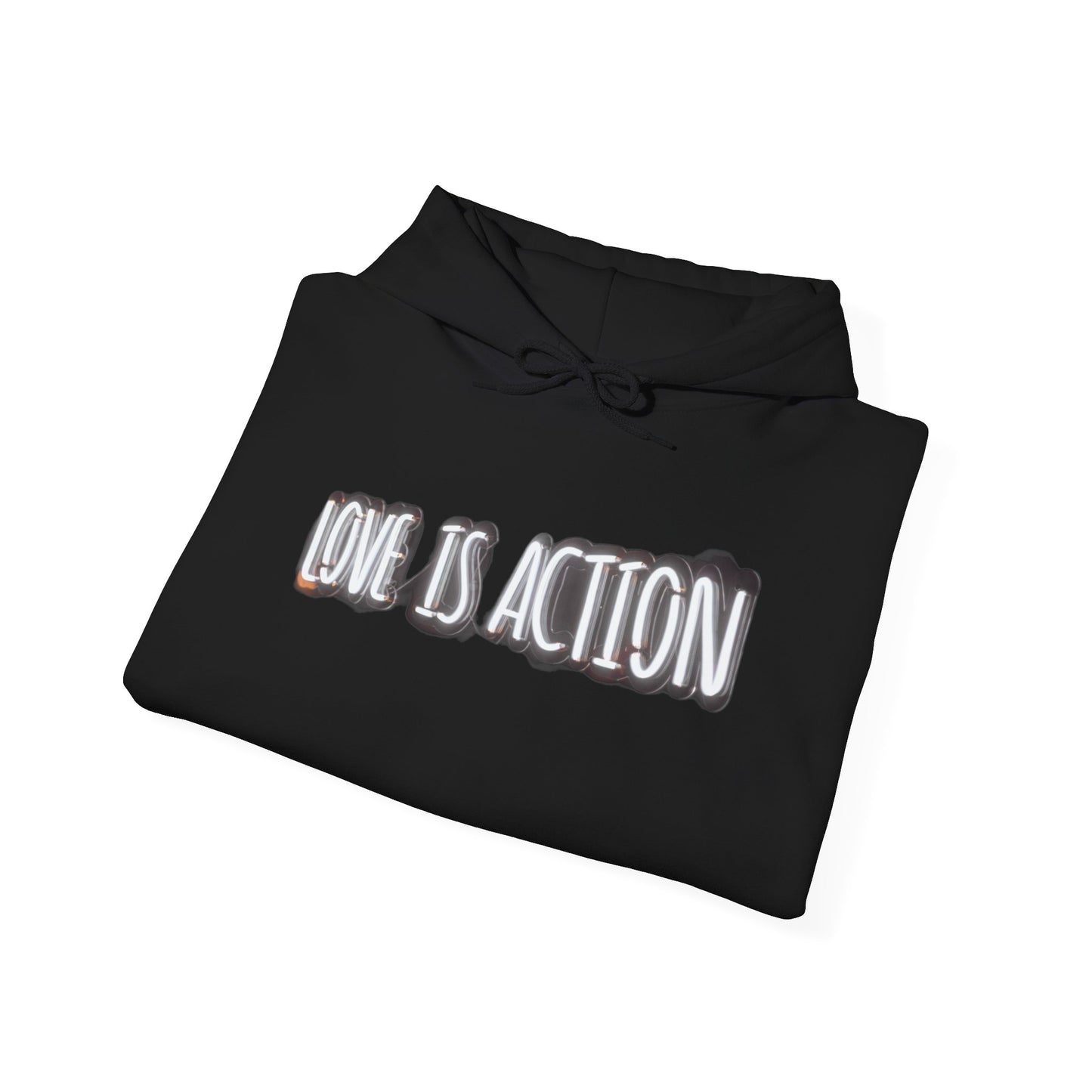 Unisex Hooded Sweatshirt "love is action"