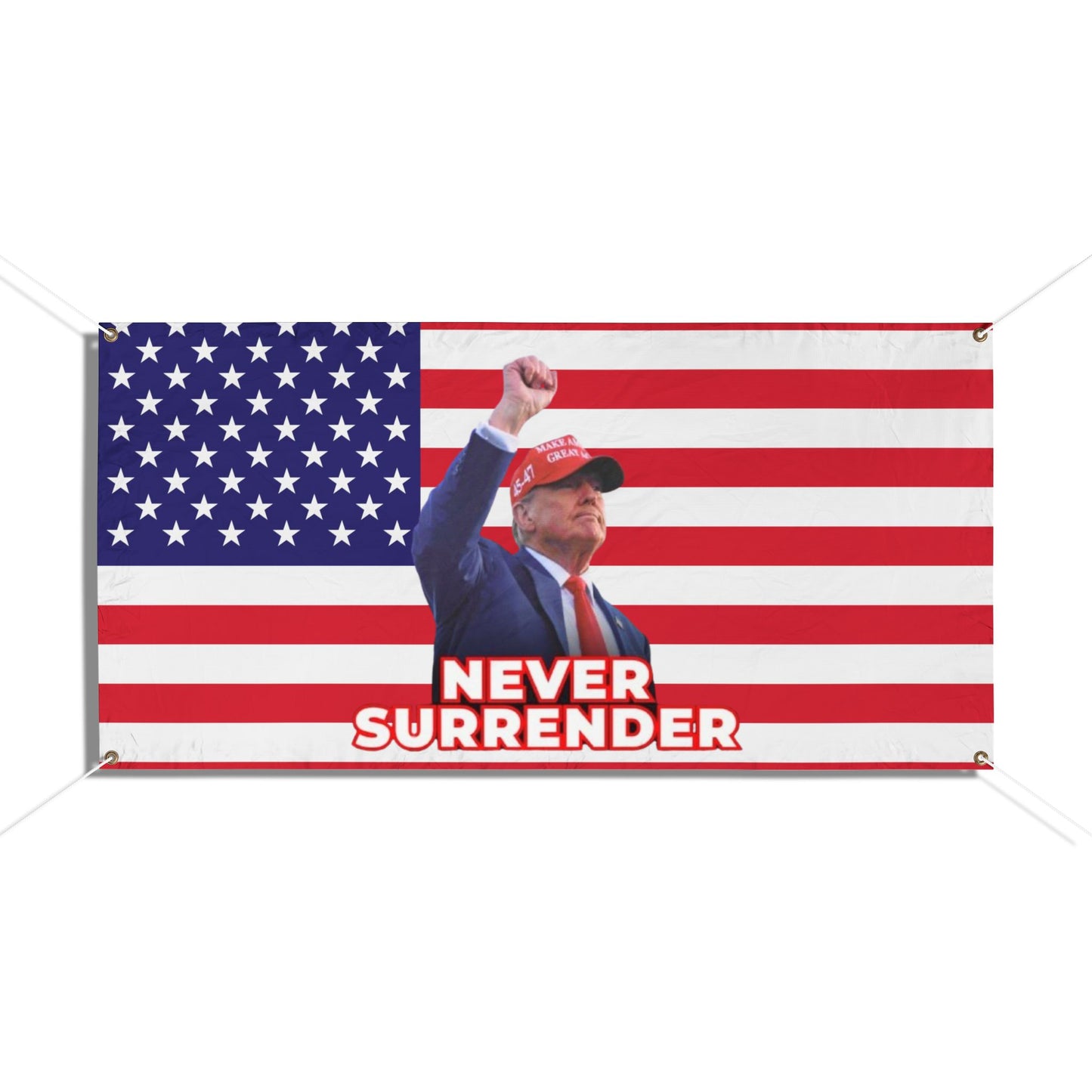 Vinyl Banner "Never"